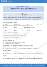 Đề thi học kì 1 KHTN 6 - Chân trời sáng tạo - Đề số 7